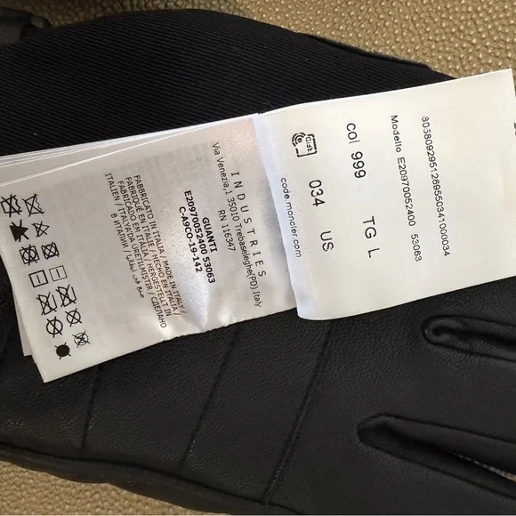 Moncler Grenoble Black Men's Guanti Gloves for Snow Ski Snowboard - Picture 6 of 7